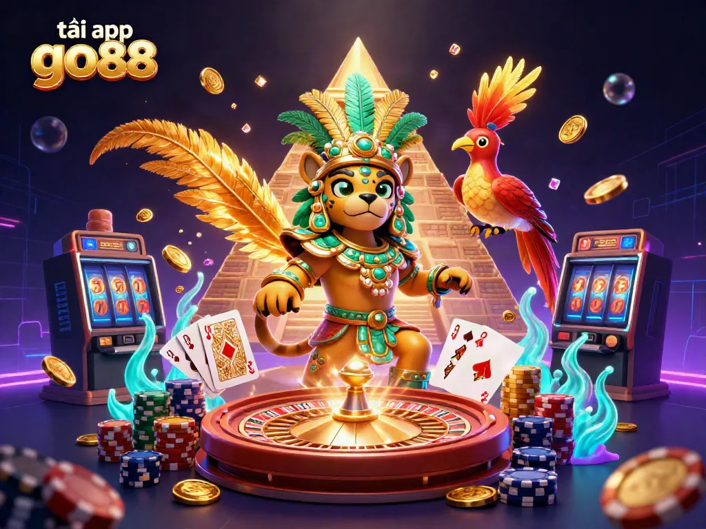 Experience the thrill of casino games with tải app go88 showcasing vibrant, dynamic scenes full of excitement.