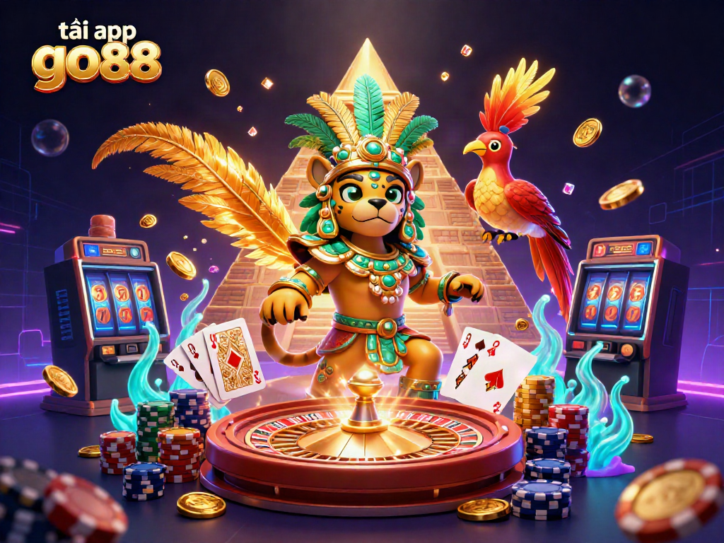 Experience the thrill of casino games with tải app go88 showcasing vibrant, dynamic scenes full of excitement.