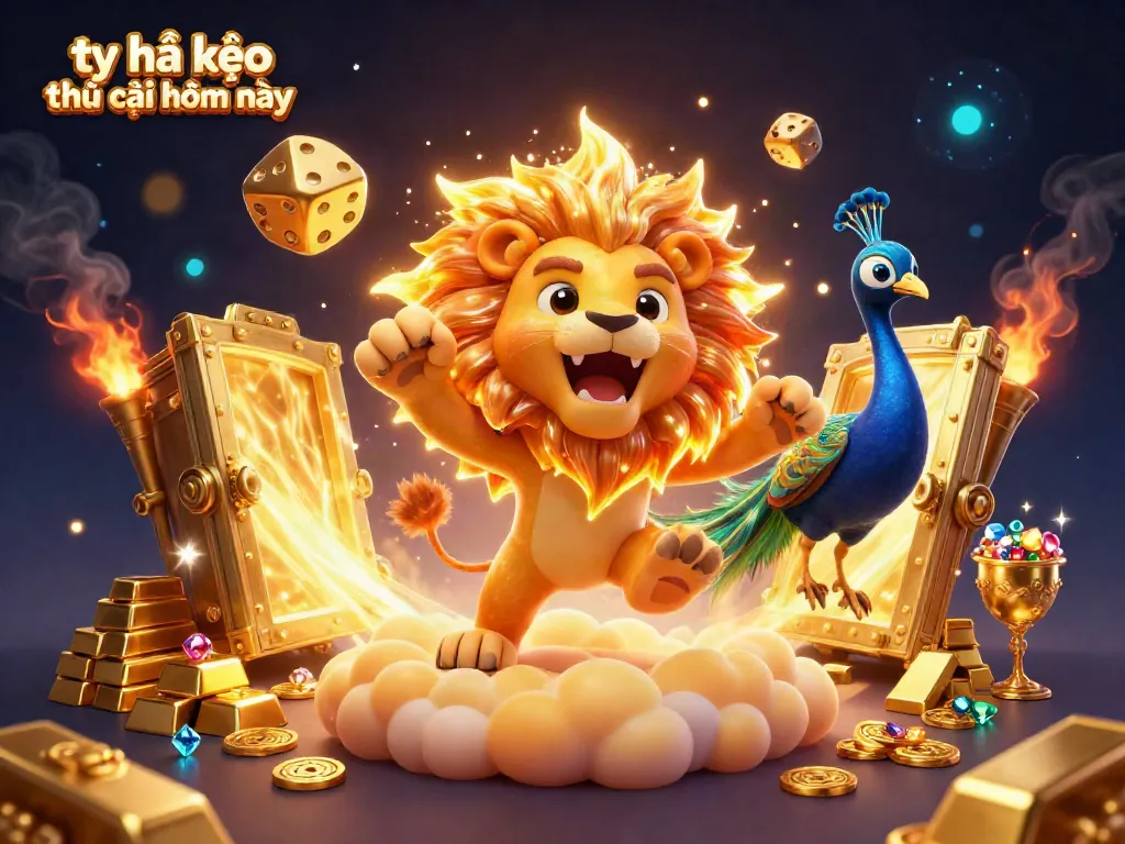 Engage with tỷ lệ kèo nhà cái hôm nay through exciting gambling adventures encapsulated in a vibrant 3D scene.