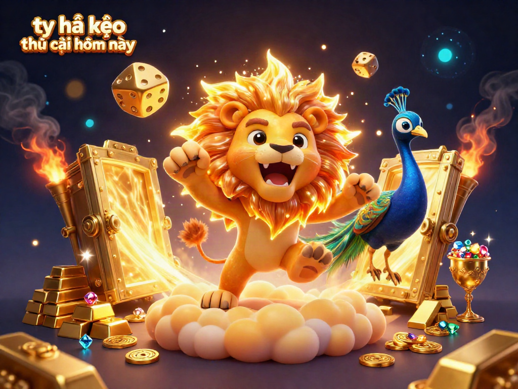 Engage with tỷ lệ kèo nhà cái hôm nay through exciting gambling adventures encapsulated in a vibrant 3D scene.