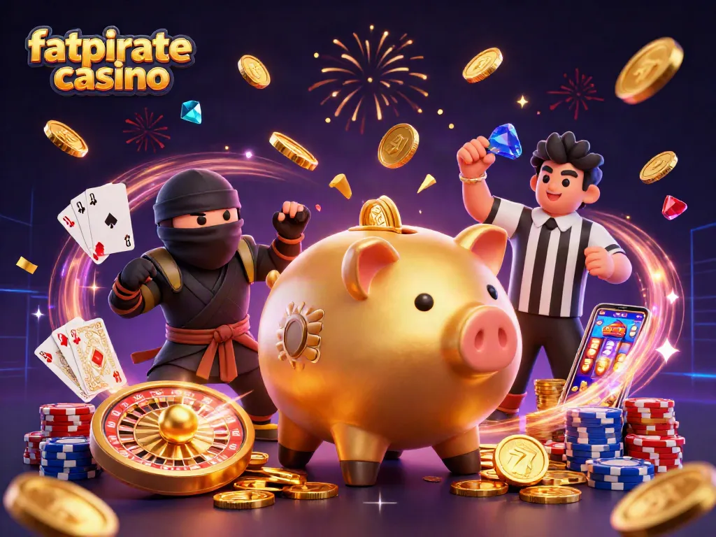 Experience the excitement at fatpirate casino with dynamic 3D characters and vibrant gaming elements.