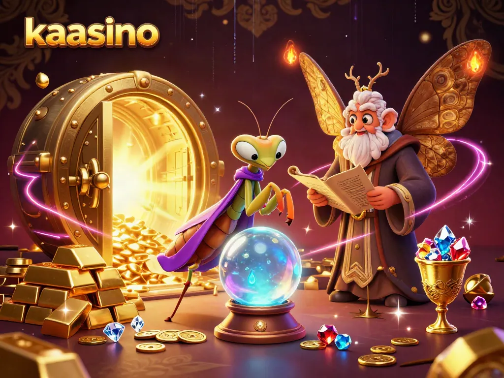 Kaasino offers an enchanted casino experience with mystical characters and treasure elements in a vibrant setting.