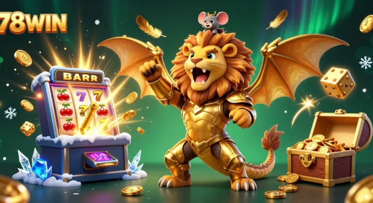 Spin and win with 78WIN at this lively casino scene bursting with action and golden rewards.