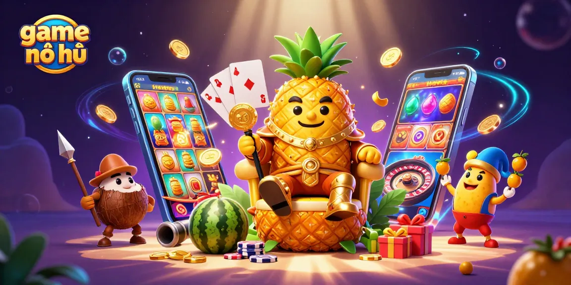 Play and win big with game nổ hũ at a vibrant beach casino showcasing lively 3D characters.